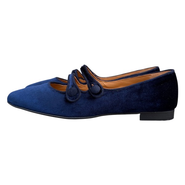 ballerina Katia in velluto blu