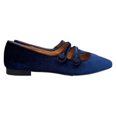 ballerina Katia in velluto blu