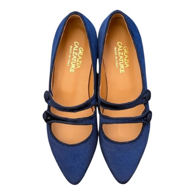 ballerina Katia in velluto blu
