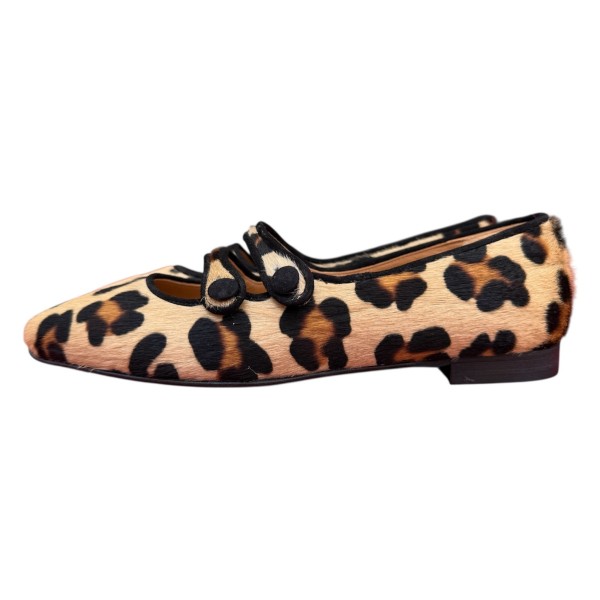 ballerina Katia in pelle animalier maculato
