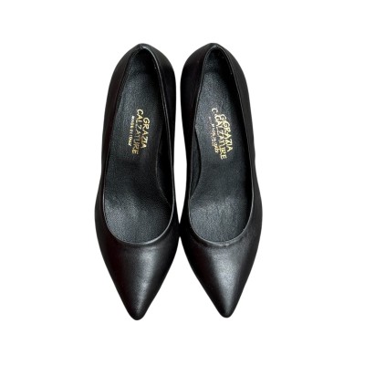 décolleté Lory in pelle nero