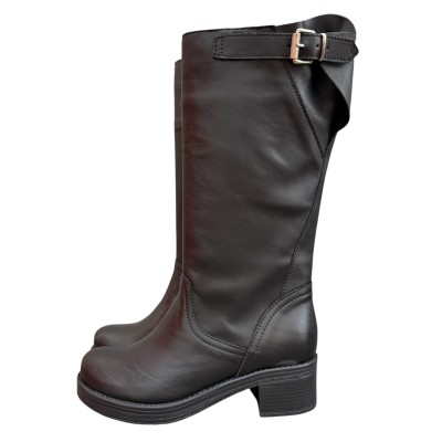stivale Marta in pelle nera