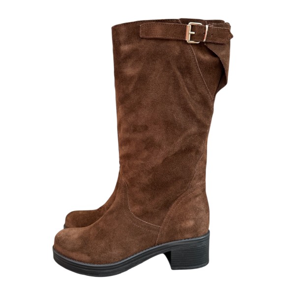 stivale Marta in camoscio marrone