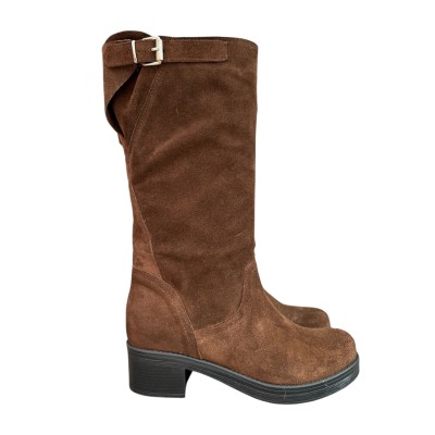 stivale Marta in camoscio marrone