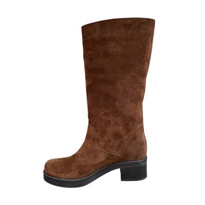 stivale Marta in camoscio marrone
