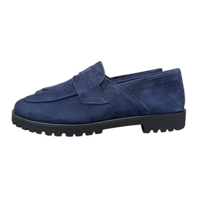 mocassino Holly in camoscio blu