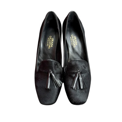mocassino Loren in cavallino nero