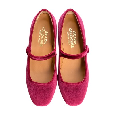 ballerina Jane in velluto bordo