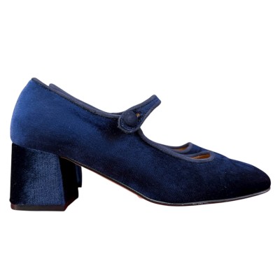 ballerina Jane in velluto blu
