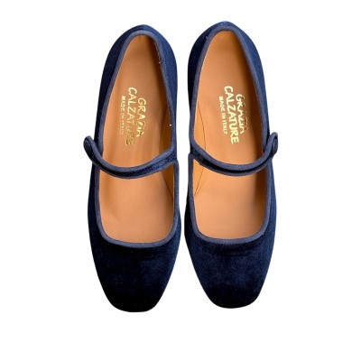 ballerina Jane in velluto blu