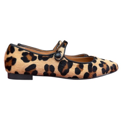 ballerina Chiara in pelle animalier maculato