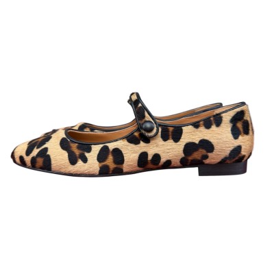 ballerina Chiara in pelle animalier maculato