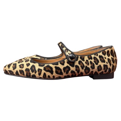 ballerina Chiara in pelle animalier maculato piccolo