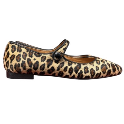 ballerina Chiara in pelle animalier maculato piccolo