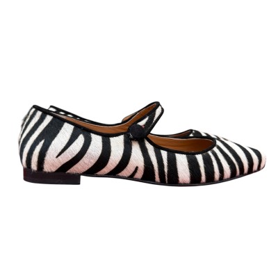 ballerina Chiara in pelle animalier zebrata