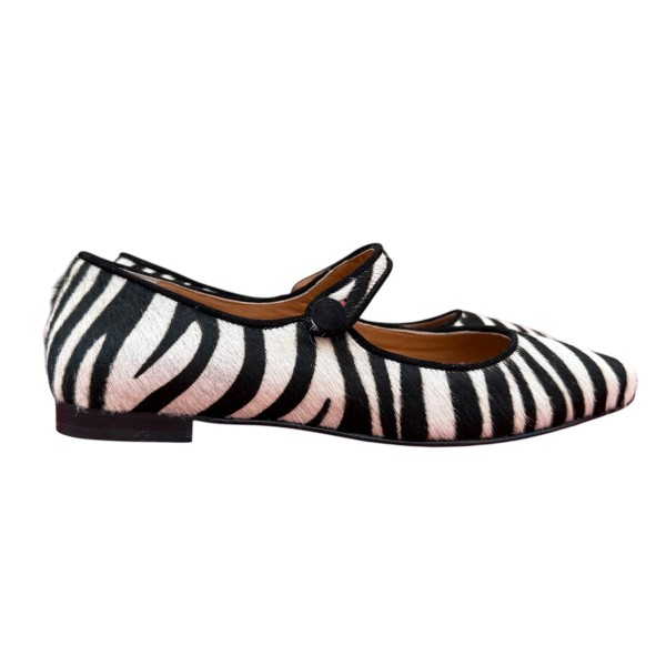 ballerina Chiara in pelle animalier zebrata