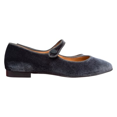 ballerina Chiara in velluto grigio