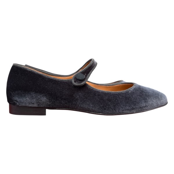 ballerina Chiara in velluto grigio
