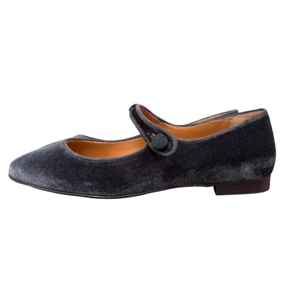 ballerina Chiara in velluto grigio