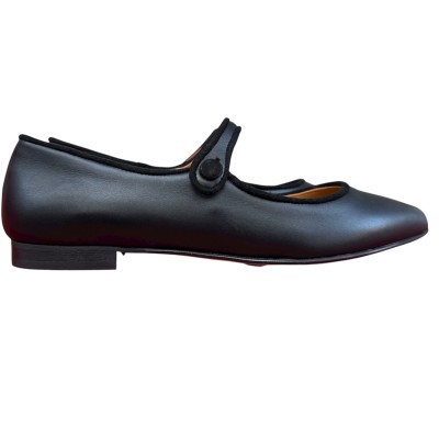 ballerina Chiara in pelle nera