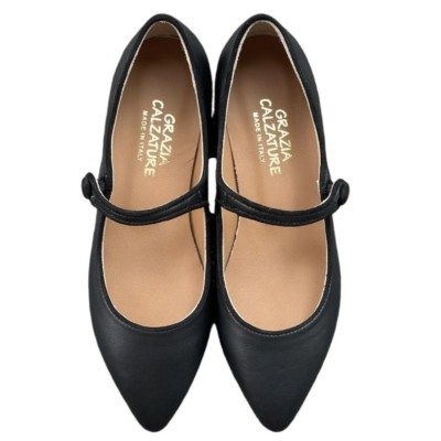 ballerina Chiara in pelle nera