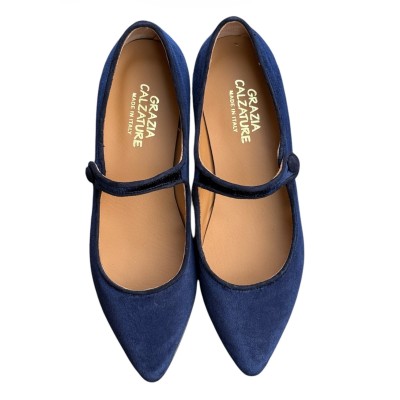 ballerina Chiara in velluto blu