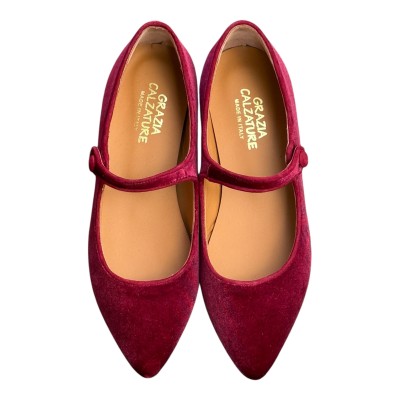 ballerina Chiara in velluto bordo