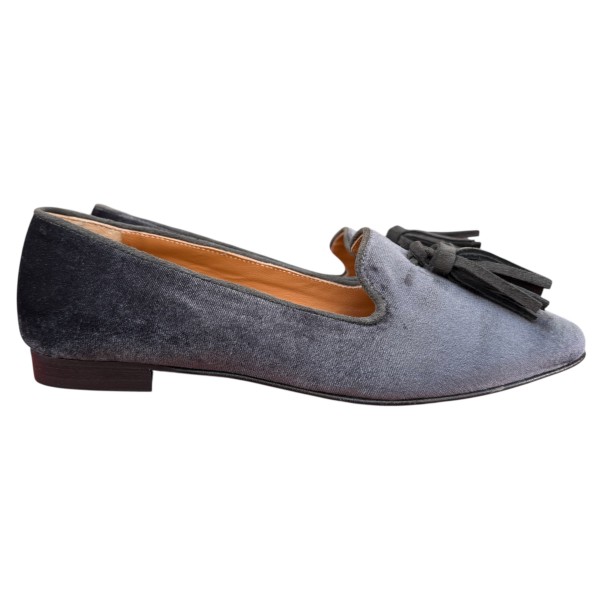 ballerina Grazia in velluto grigio