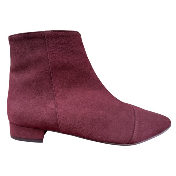 stivaletto Mimy in camoscio borgogna