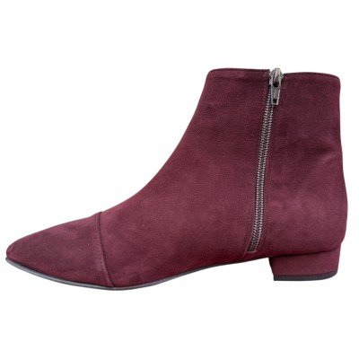 stivaletto Mimy in camoscio borgogna