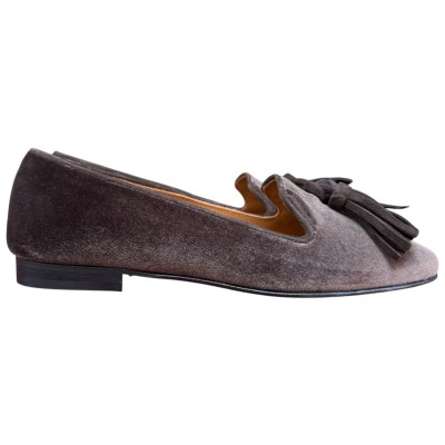 ballerina Grazia in velluto marrone