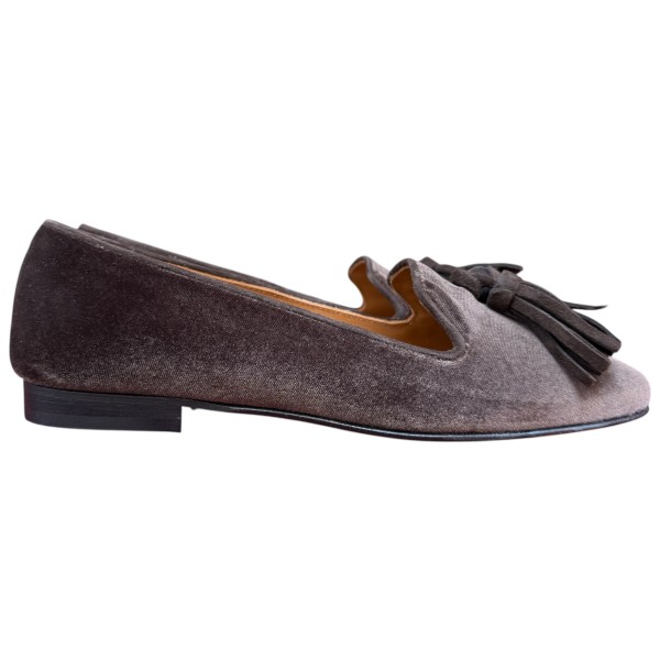 ballerina Grazia in velluto marrone