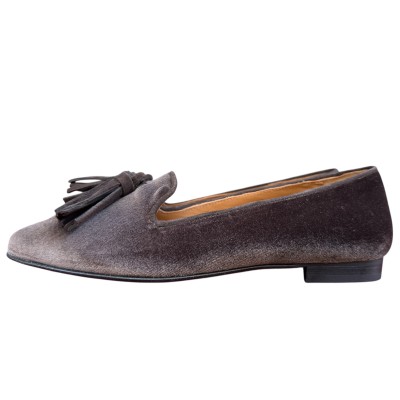 ballerina Grazia in velluto marrone