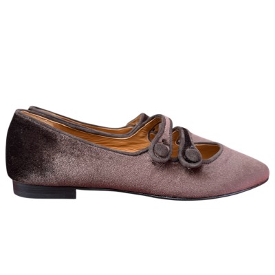 ballerina Katia velluto marrone