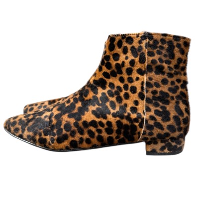 stivaletto Mimy in pelle animalier maculato