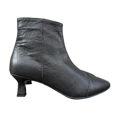 stivaletto Giuly in pelle cocco nero
