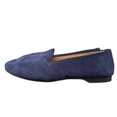 friulana Jasmine in camoscio blu lavorazione a sacchetto