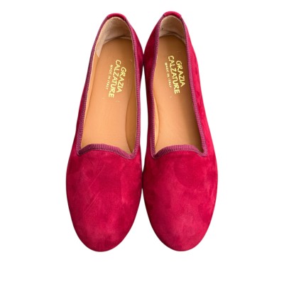 friulana Jasmine in camoscio bordo' lavorazione a sacchetto