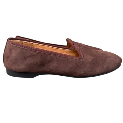 friulana Jasmine in camoscio marrone lavorazione a sacchetto