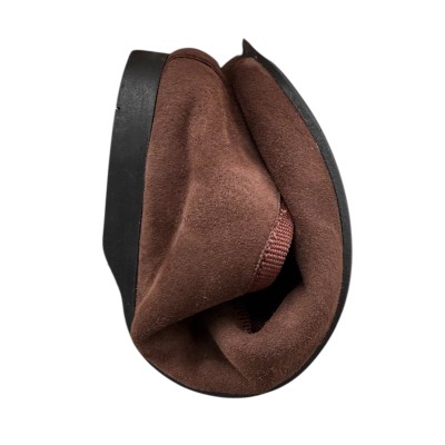 friulana Jasmine in camoscio marrone lavorazione a sacchetto