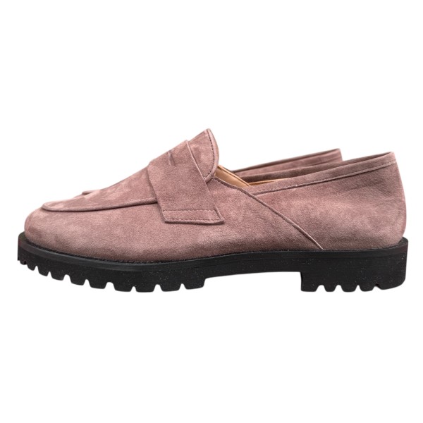 mocassino Holly in camoscio tortora