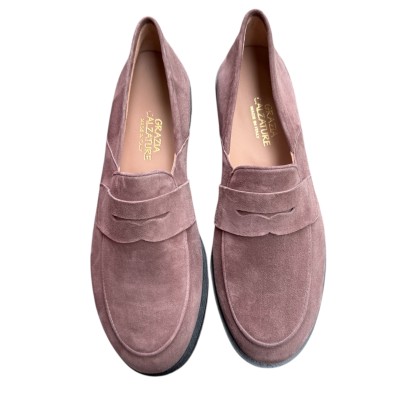 mocassino Holly in camoscio tortora