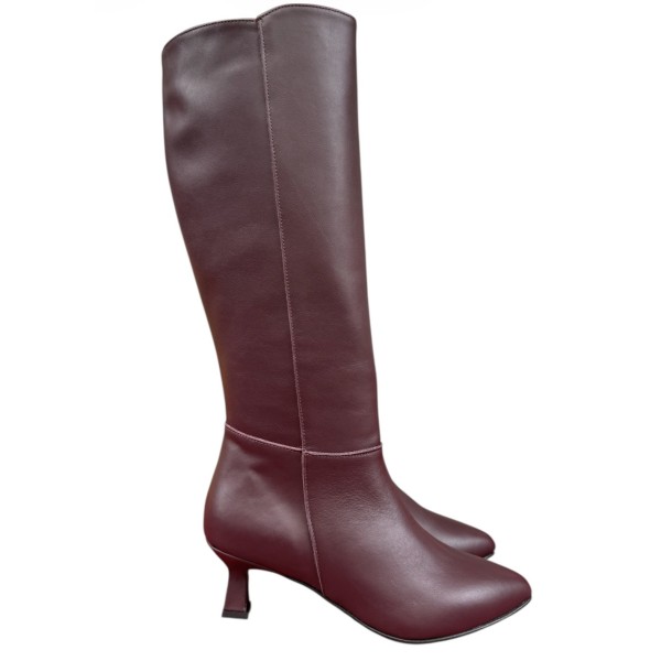 stivale Diana in pelle Borgogna
