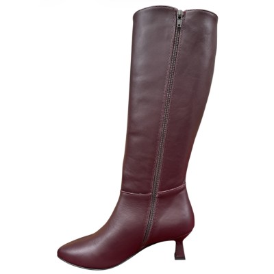 stivale Diana in pelle Borgogna