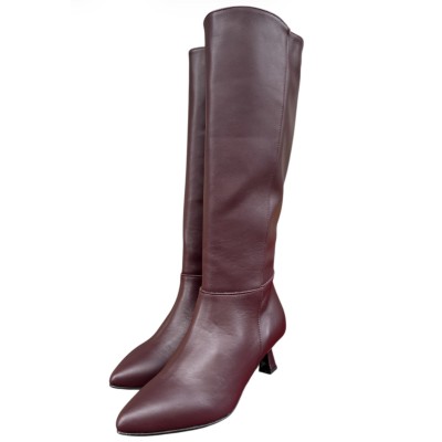 stivale Diana in pelle Borgogna