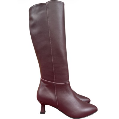stivale Diana in pelle Borgogna