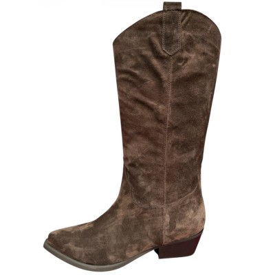 texano Sara in camoscio cioccolato