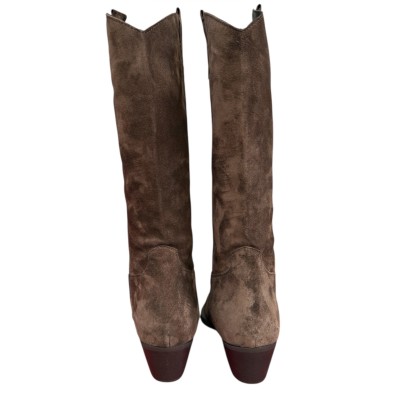 texano Sara in camoscio cioccolato