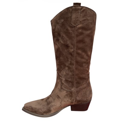 texano Sara in camoscio cioccolato