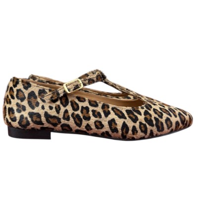 ballerina Maria in pelle animalier maculata